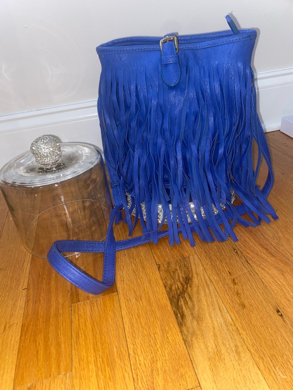 Electric Blue Fringe Crossbody bag